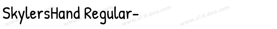 SkylersHand Regular字体转换
